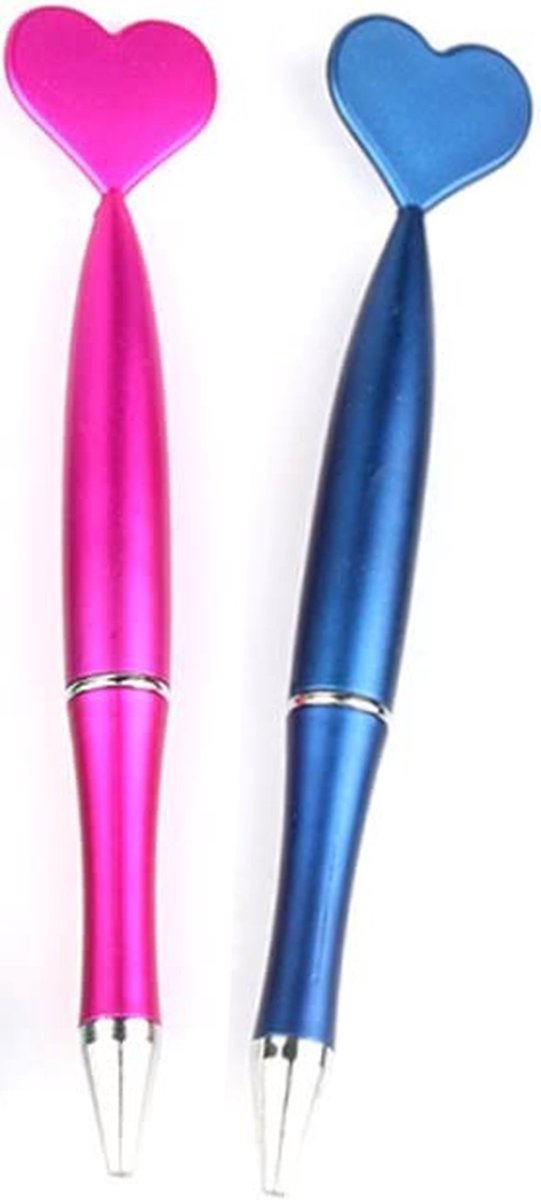 Balpen met Hart | 14 cm | 2 Pennen met Hartjes